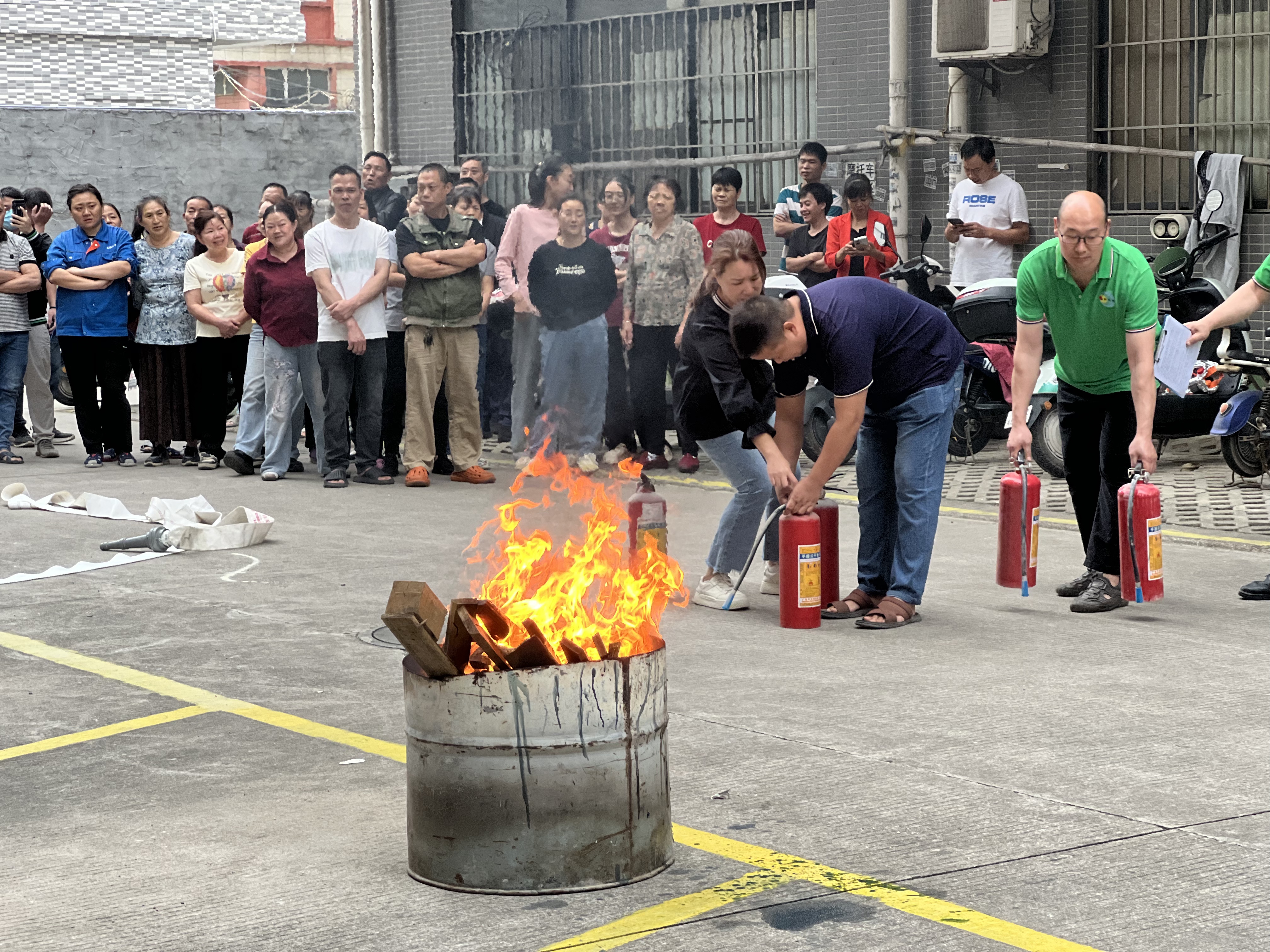 江门新日旭电子用消防演练提升安全系数